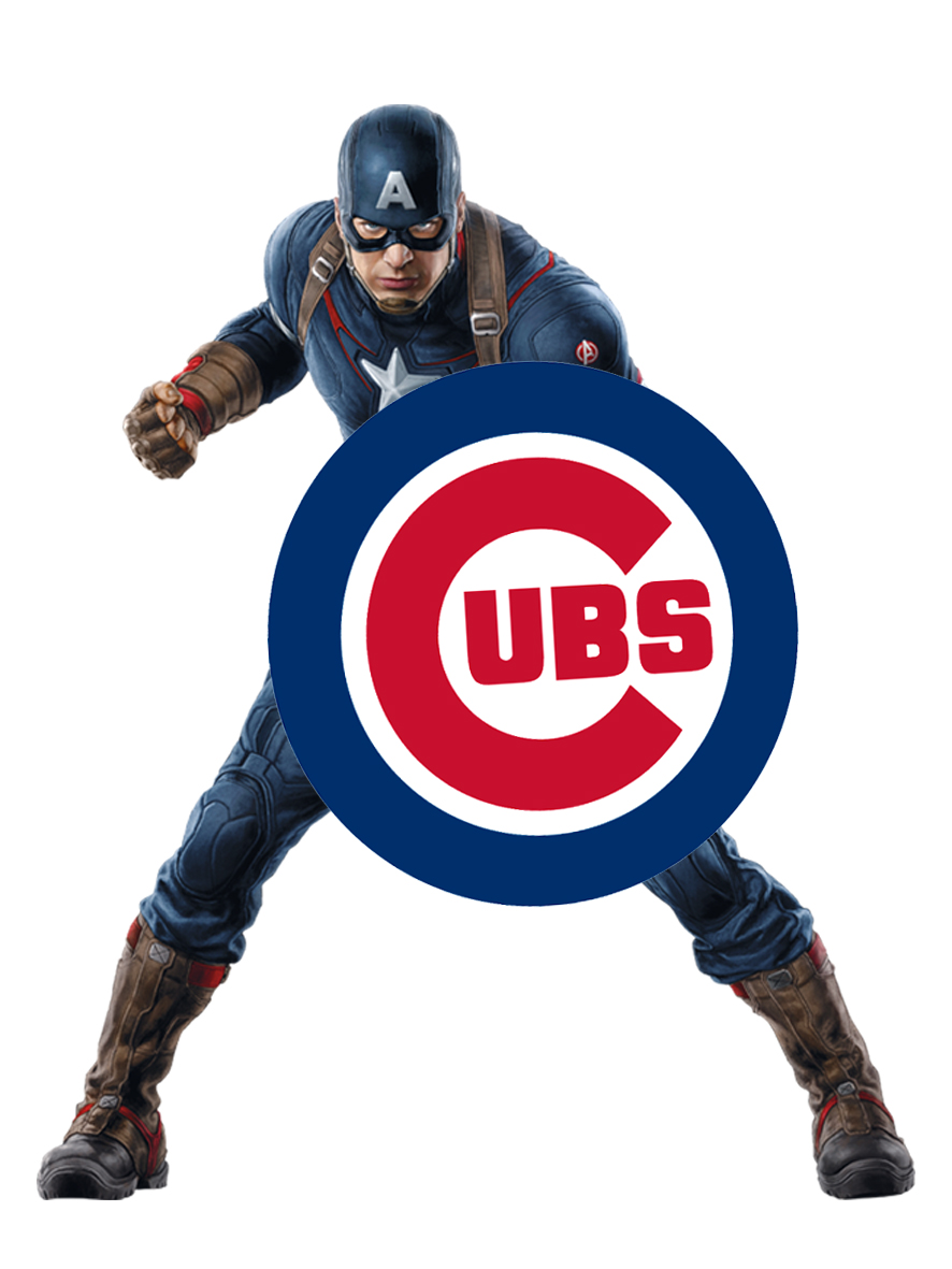 Chicago Cubs Captain America Logo vinyl decal